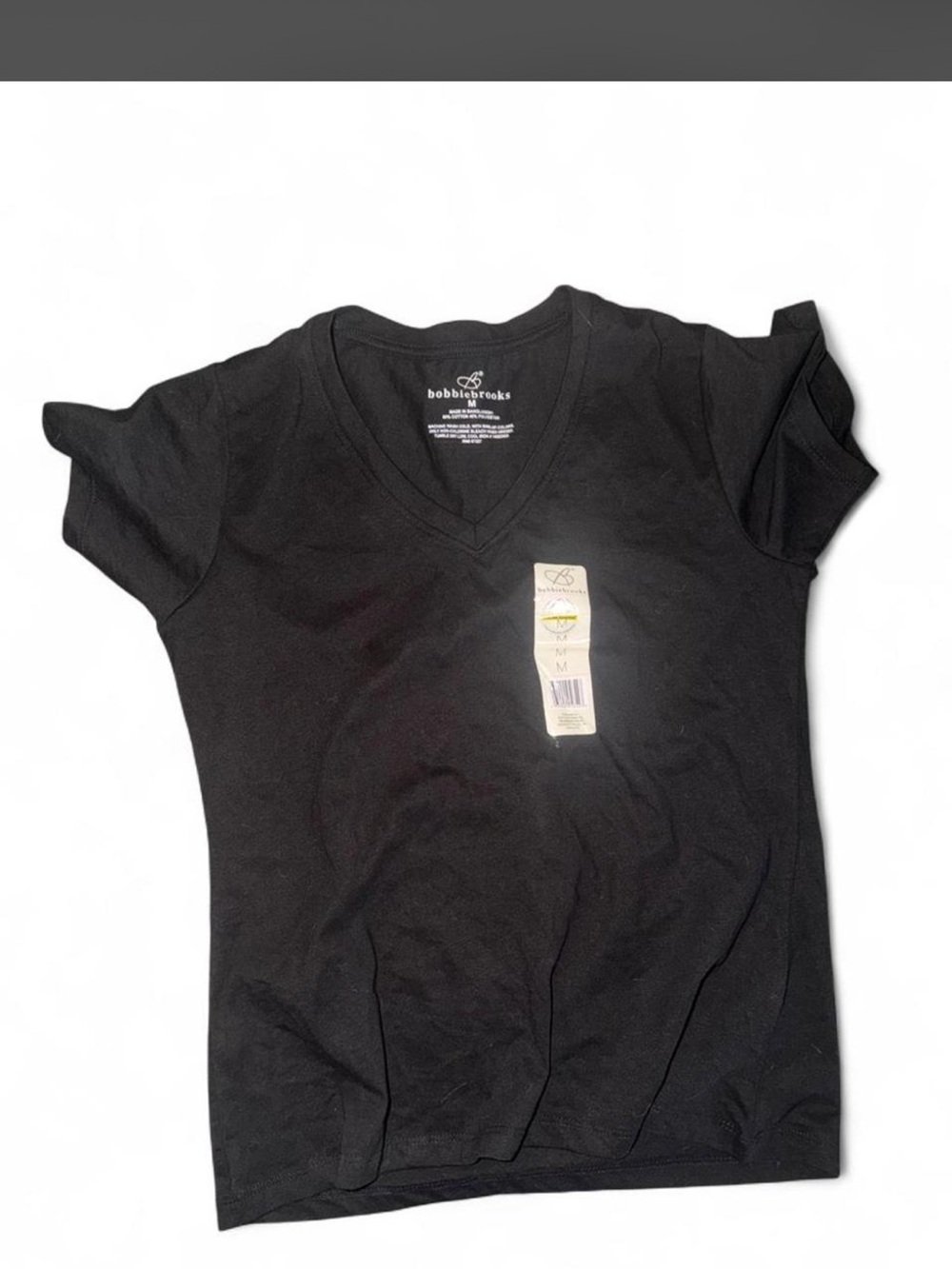 Bobbie Brooks Black V-Neck Short Sleeve Tee